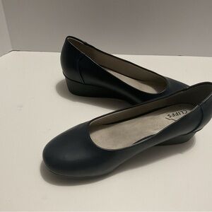 New Women's Black Wedge Shoes